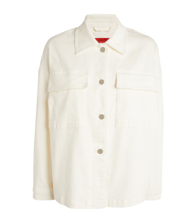 Max & Co Denim Overshirt In White