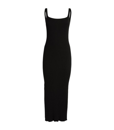 Max & Co Knitted Maxi Dress In Black