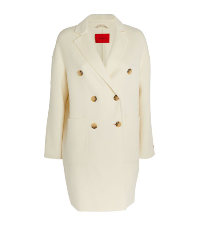 Max & Co Wool-blend Double-layer Coat In White