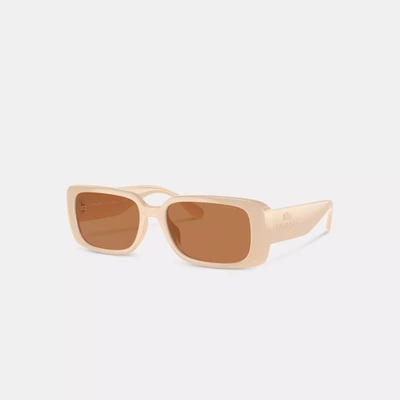 Coach Outlet Narrow Rectangle Sunglasses In White