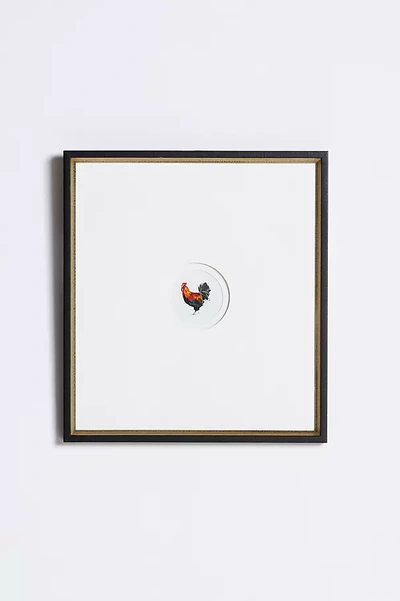 Wendover Art Group Fancy Rooster 1 Wall Art In White