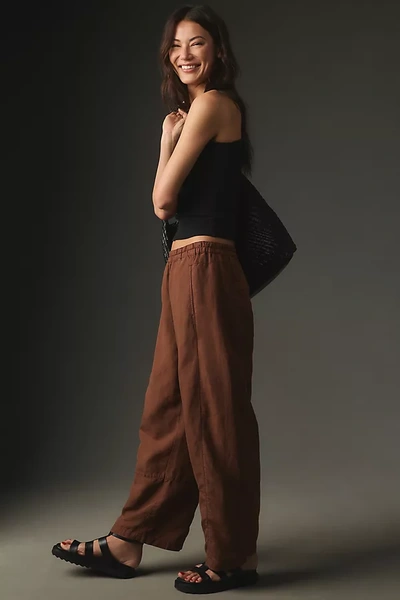 Pilcro Barrel Pull-on Pants In Brown