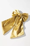 By Anthropologie Satin Bow Hair Barrette In Gold