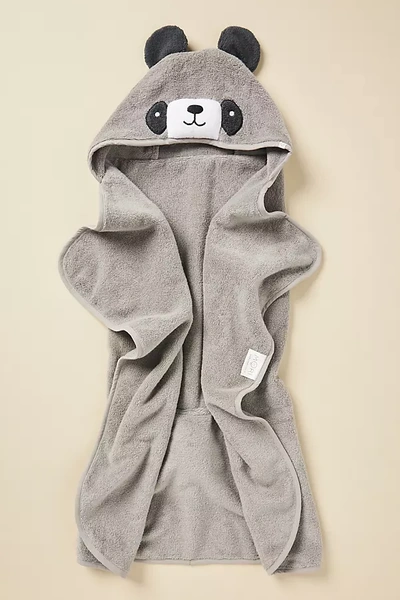 Anthropologie Hooded Animal Baby Bath Towel In Gray