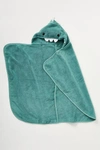 Anthropologie Hooded Animal Baby Bath Towel In Green
