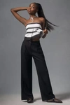 Grey Lab Women's Wide Knit Pants With Pockets In Black