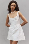 Watters Obsessed Scoop A-line Mini Dress In White