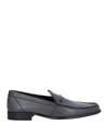 A.testoni A. Testoni Man Loafers Grey Size 6.5 Soft Leather