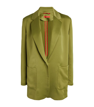 Max & Co Satin Jacket In Green