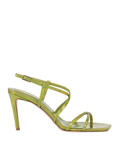 Ncub Woman Sandals Green Size 9 Textile Fibers