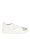 EMANUÉLLE VEE EMANUÉLLE VEE WOMAN SNEAKERS WHITE SIZE 7 LEATHER