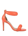 Werner Woman Sandals Orange Size 5 Leather