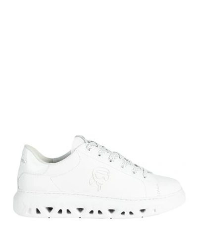 Karl Lagerfeld Woman Sneakers White Size 7 Leather