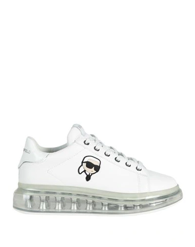 Karl Lagerfeld Woman Sneakers White Size 7 Leather