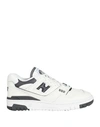 New Balance Two-tone Leather 550 Low Top Sneakers In White