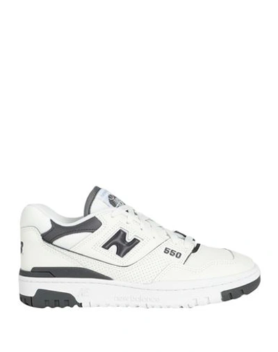 New Balance Two-tone Leather 550 Low Top Sneakers In White