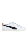 Puma Clyde Base L Man Sneakers White Size 9 Leather In White