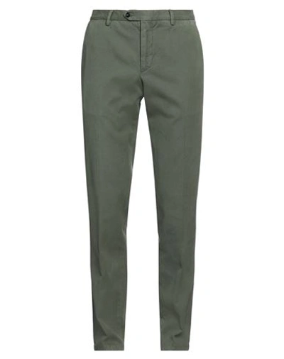 Drumohr Man Pants Military Green Size 32 Cotton In Green