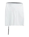 Ann Demeulemeester Woman Mini Skirt White Size 8 Viscose, Cupro