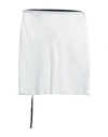 Ann Demeulemeester Woman Mini Skirt White Size 10 Viscose, Cupro In White
