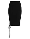 Off-white Woman Midi Skirt Black Size 4 Viscose, Polyester In Black