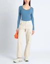 Only Woman Pants Beige Size Xl Cotton, Organic Cotton
