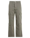 Only Woman Pants Military Green Size S Cotton, Organic Cotton In Green