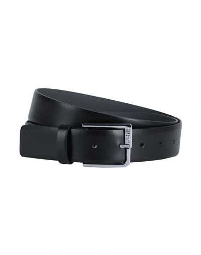 Hugo Man Belt Black Size 39.5 Cow Leather