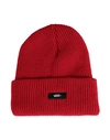 Vans Eastview Cuff Beanie Hat Red Size Onesize Acrylic In Red