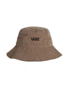 Vans Ashburn Bucket Hat Hat Khaki Size S/m Cotton In Beige