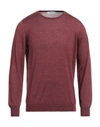 Gran Sasso Man Sweater Brick Red Size 44 Virgin Wool, Silk