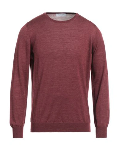 Gran Sasso Man Sweater Brick Red Size 44 Virgin Wool, Silk
