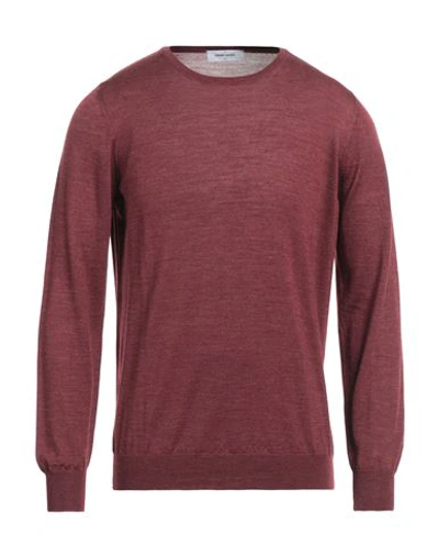 Gran Sasso Man Sweater Brick Red Size 44 Virgin Wool, Silk In Red