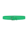 Bottega Veneta Man Belt Green Size 39.5 Soft Leather