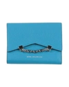 KARL LAGERFELD KARL LAGERFELD WOMAN WALLET AZURE SIZE - BOVINE LEATHER