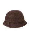 MARNI MARNI WOMAN HAT DARK BROWN SIZE L ALPACA WOOL, WOOL, POLYAMIDE