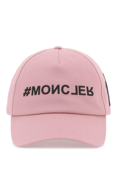 Moncler Baseball Cap Made Of Gab In Pink