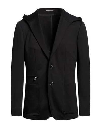 Canali Man Blazer Black Size 40 Wool, Polyamide