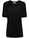 LEMAIRE LEMAIRE SILK T-SHIRT WITH DROPPED SHOULDER
