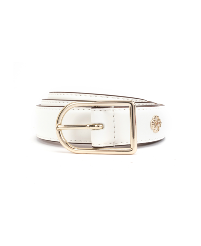 Kate Spade Women's 25mm Belt With Asymmetrical Buckle In Cream