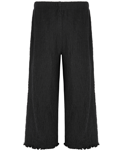 Epic Threads Kids' Little Girls Textured Wide Leg Pants, Created For Macy's In Deep Black