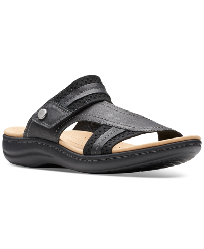 Clarks Laurieann Cara Platform Slide Sandals In Black Combo