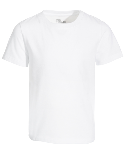 Epic Threads Kids' Toddler & Little Boys Solid Core T-shirt, Created For Macy's In Bright White