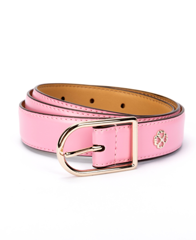 Kate Spade Women's 25mm Belt With Asymmetrical Buckle In Strawberry Shake