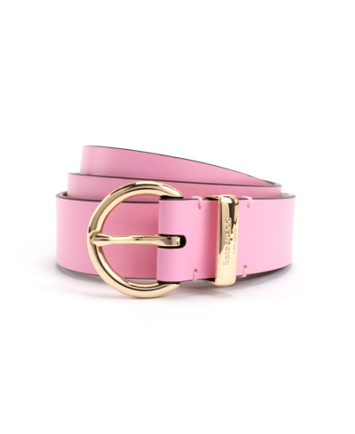 Kate Spade Women's 28mm Engraved Logo Belt In Parisian Pink