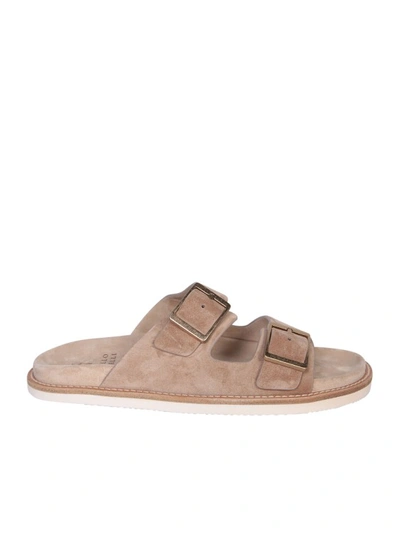 Brunello Cucinelli Suede Leather Sandals By  In Pink