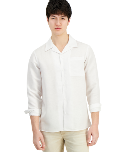 Inc International Concepts Men's Kylo Regular-fit Camp Shirt, Created For Macy's In Bright White