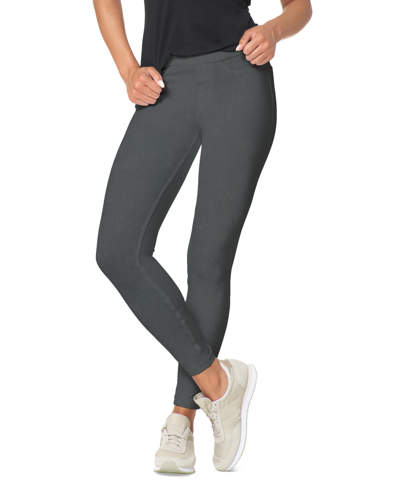 Hue Classic Stretch Denim Leggings, Regular & Plus Sizes In Medium Grey