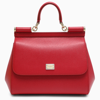 Dolce & Gabbana Fuchsia Sicily Medium Leather Handbag In Pink