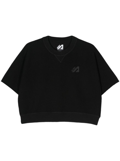 Autry French Terry-cloth T-shirt In Black